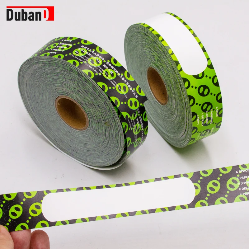 

200pcs solid-color disposable wristbands，personalized thermal wristbands with self-printed QR codes