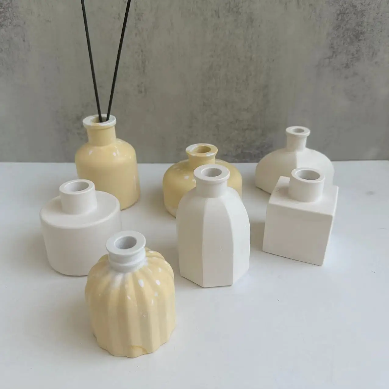 Vase Plaster Molds for Resin Drip Round Square Striped Polygonal Silicone Moulds DIY Flower Pots Cement Crafts Reusable Decor