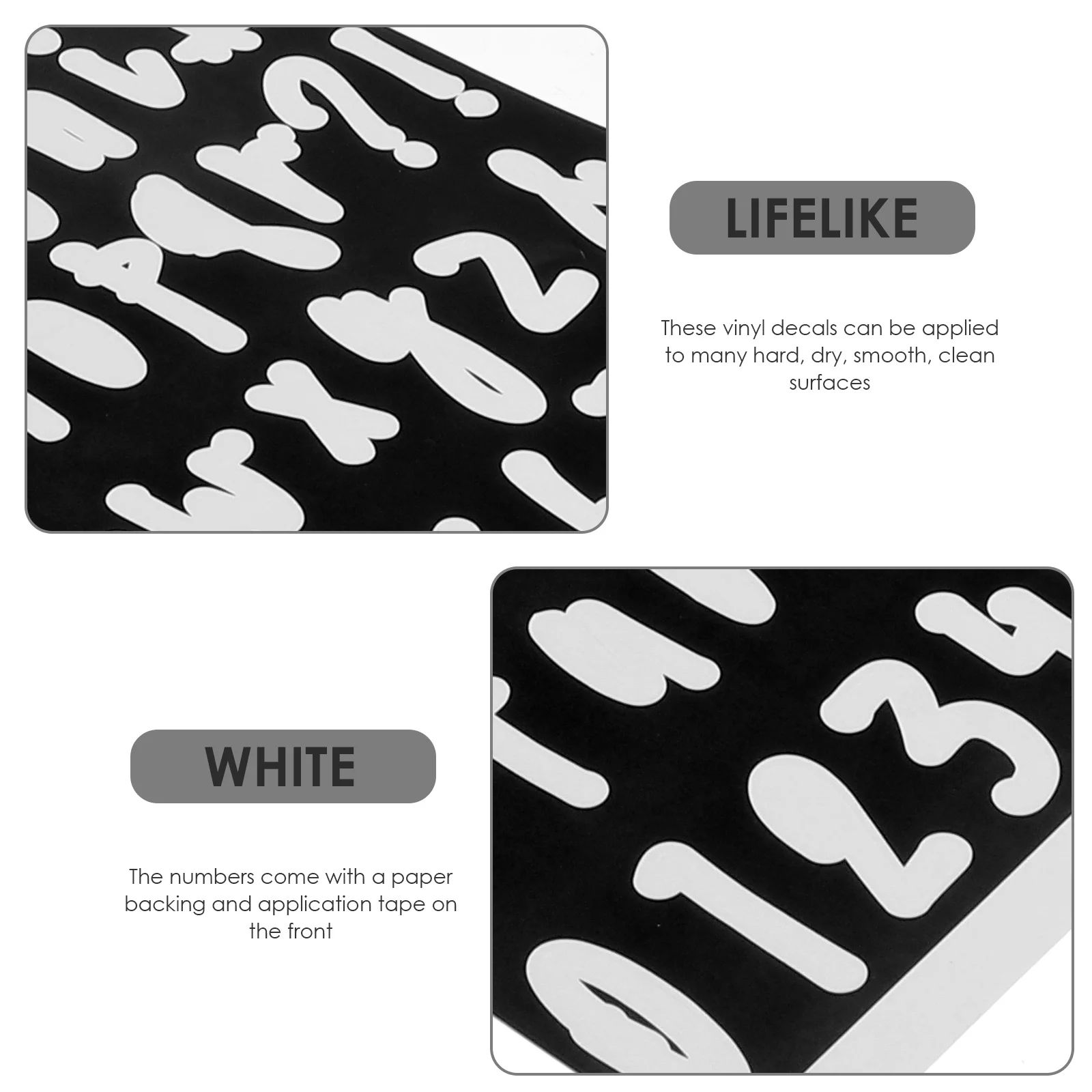 

10 Sheets Self-Adhesive Vinyl Letters Number Stickers Multipurpose Waterproof Address Mailbox Decals DIY Decorative Labels
