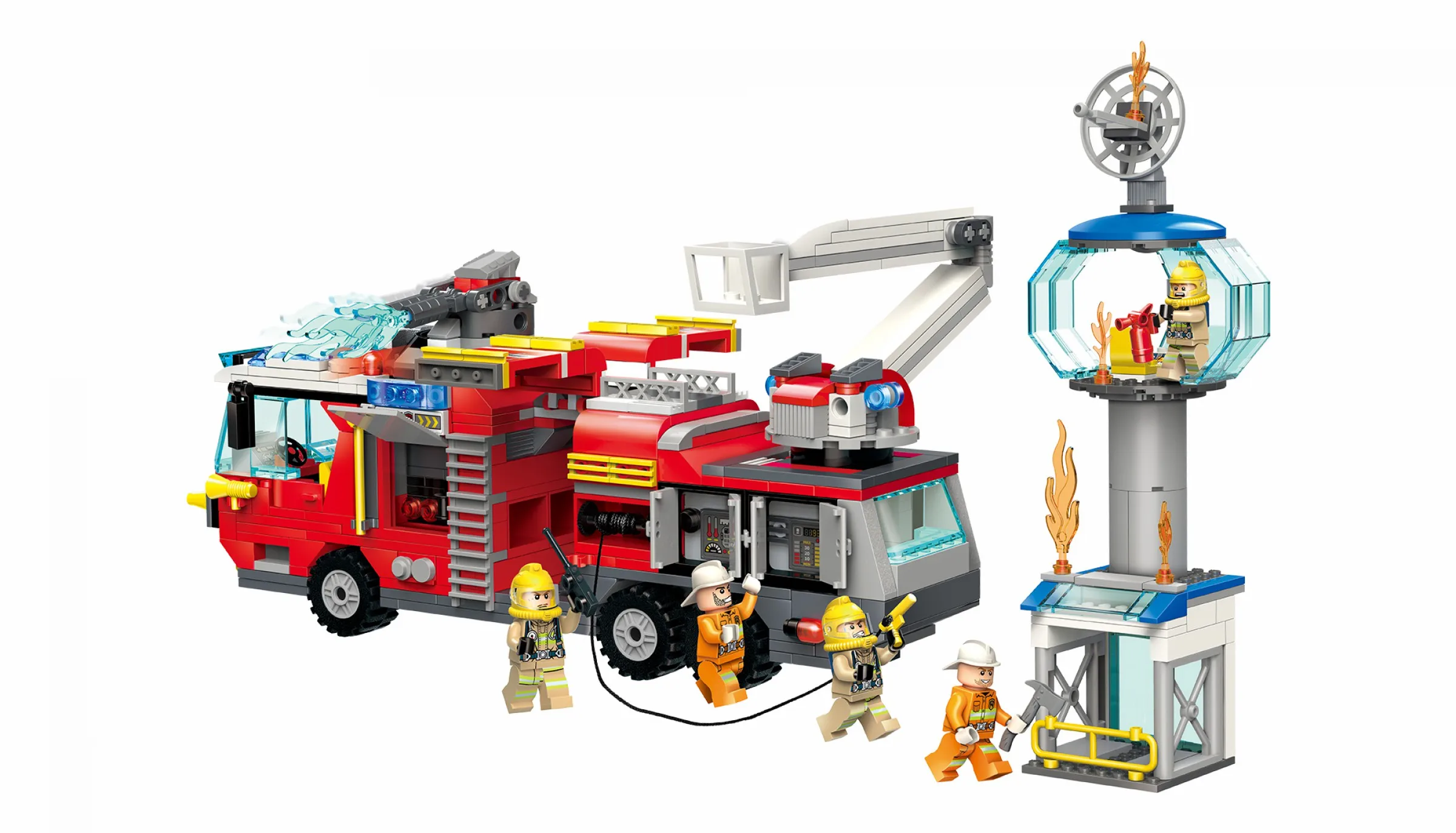 647 pezzi Fire Rescue 2809 set di blocchi da costruzione della serie City Assemblaggio di mattoni per bambini