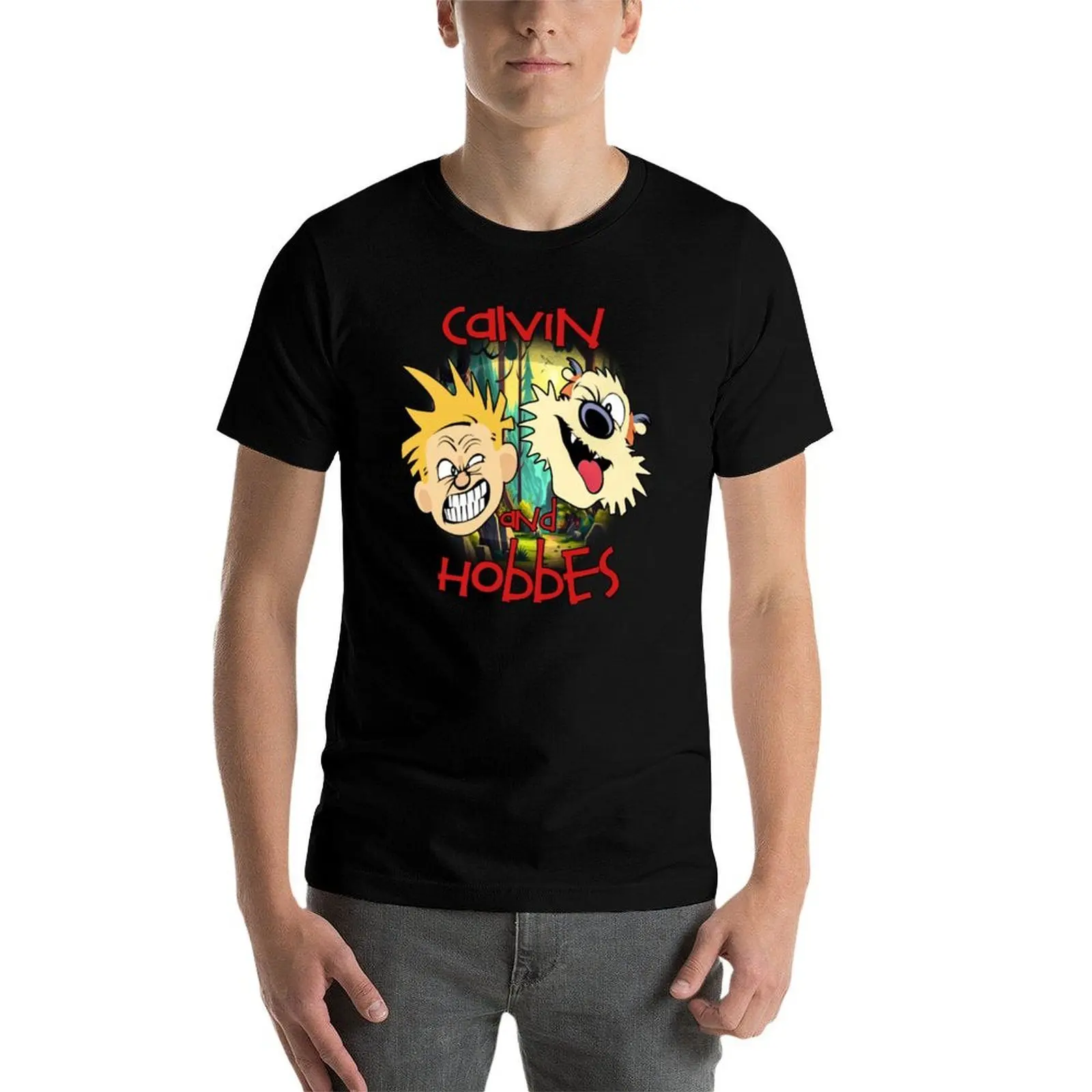 

Calvin And Hobbs T-Shirt black cotton t-shirt plain for man package t shirt man plain T-Shirt