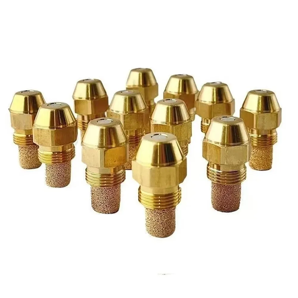 60 Degree Angle Brass Diesel Injectors High Pressure Multiple Caliber Specification Oil Furnace Injector Solid Spray