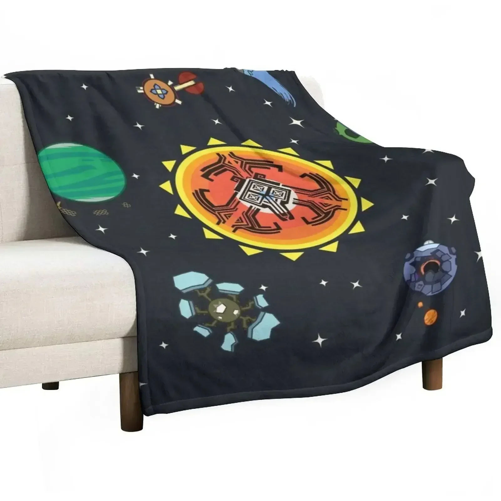 Hearthian Solar System Throw Blanket Giant Sofa Luxury Throw Sofa Throw christmas gifts Quilt Blankets