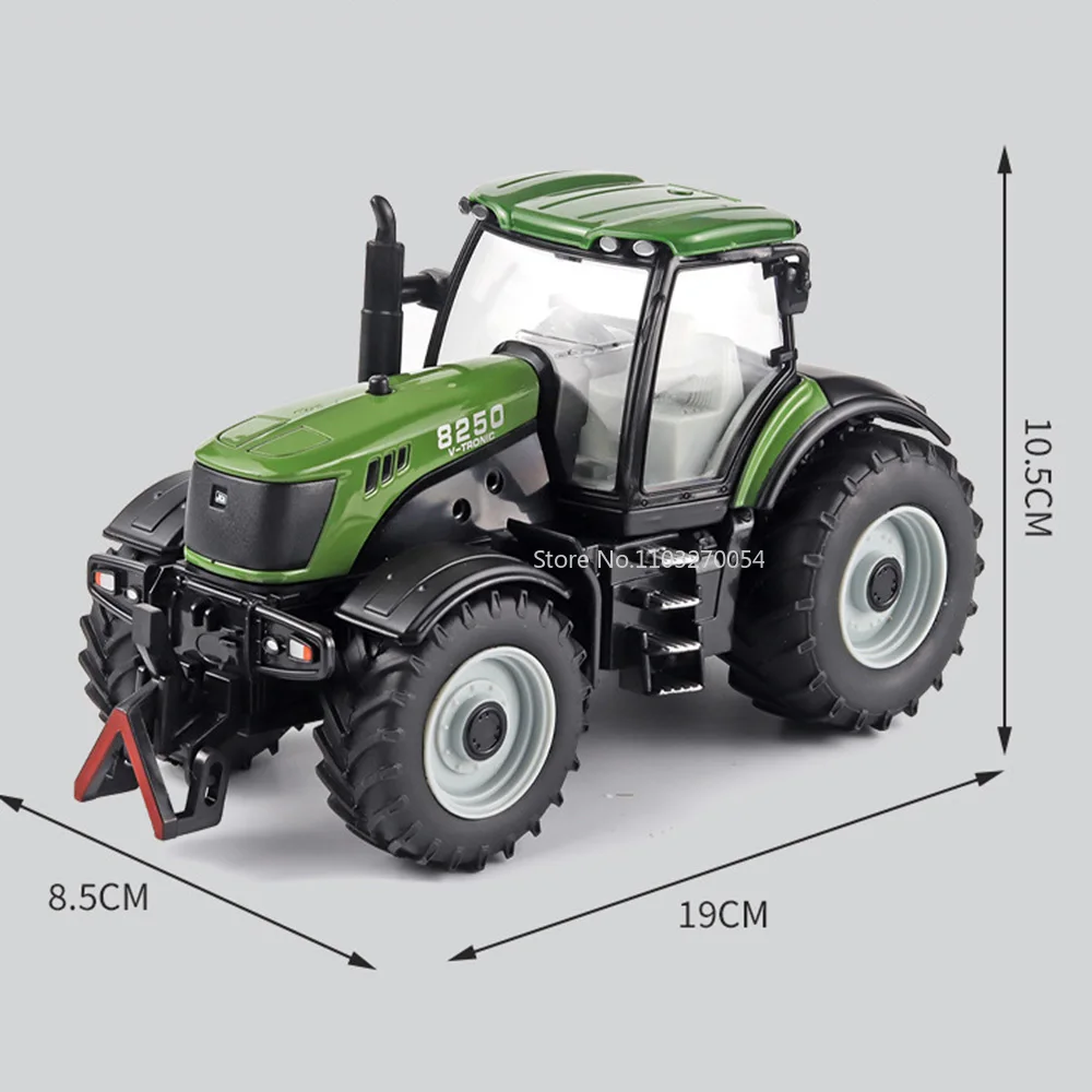 1/30 Alloy Tractor Simulation Model Toys with Sound Light Removable Roof Kids Agricultural Vehicle Kids Gift Boys Toy Collection