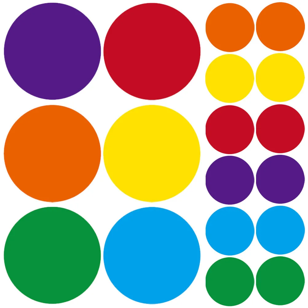 

5Sets Vibrant Carpet Markers for Classroom Round Floor Stickers Educational Spot Circles Preschool Teaching Aids