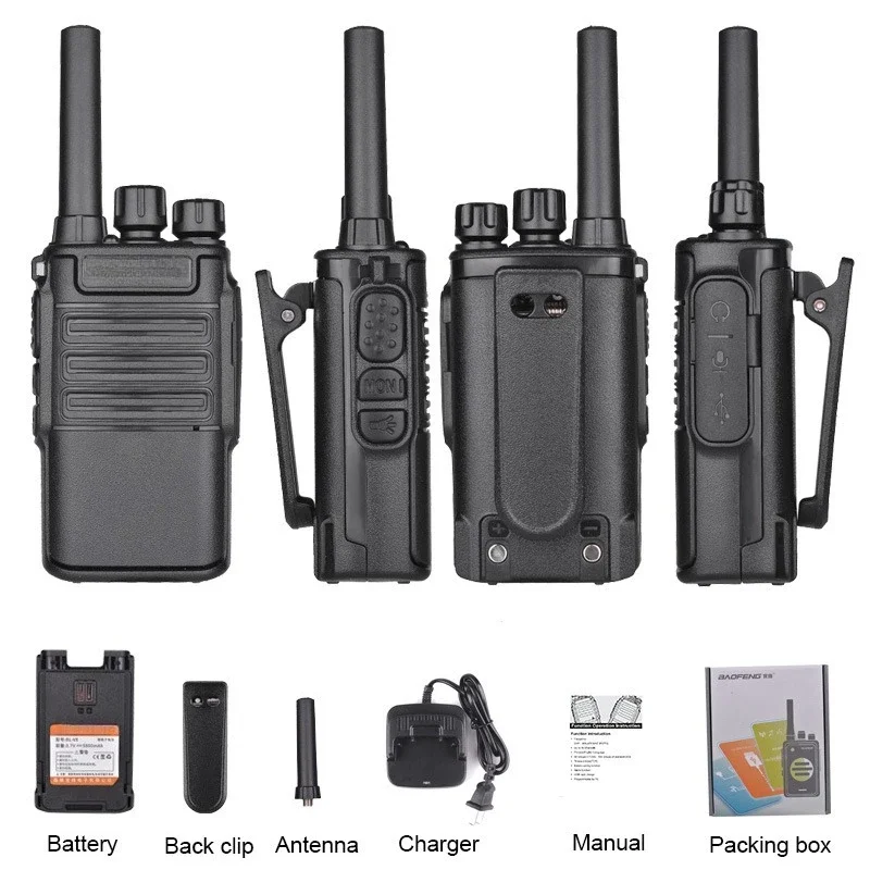 

NEW Intercom BF-V8 High Power Communication Equipment Civil Radio Handheld Intercom Moisture Proof 1