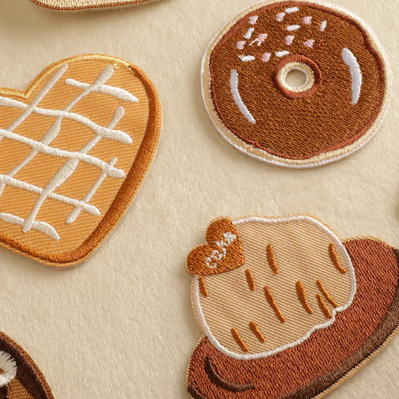 Food Cookies Embroidered Self-adhesive Patches for Clothes,Jackets,Jeans,Backpacks