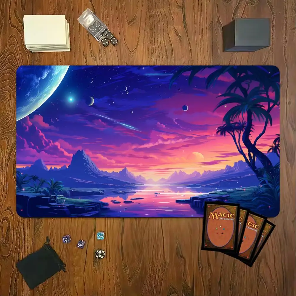 

Sunset Scenery Mouse Pad Magic Party Game Mat Durable Rubber for MTG TCG Games 350X600 Mousepad Office Desk Mats Friendly Design