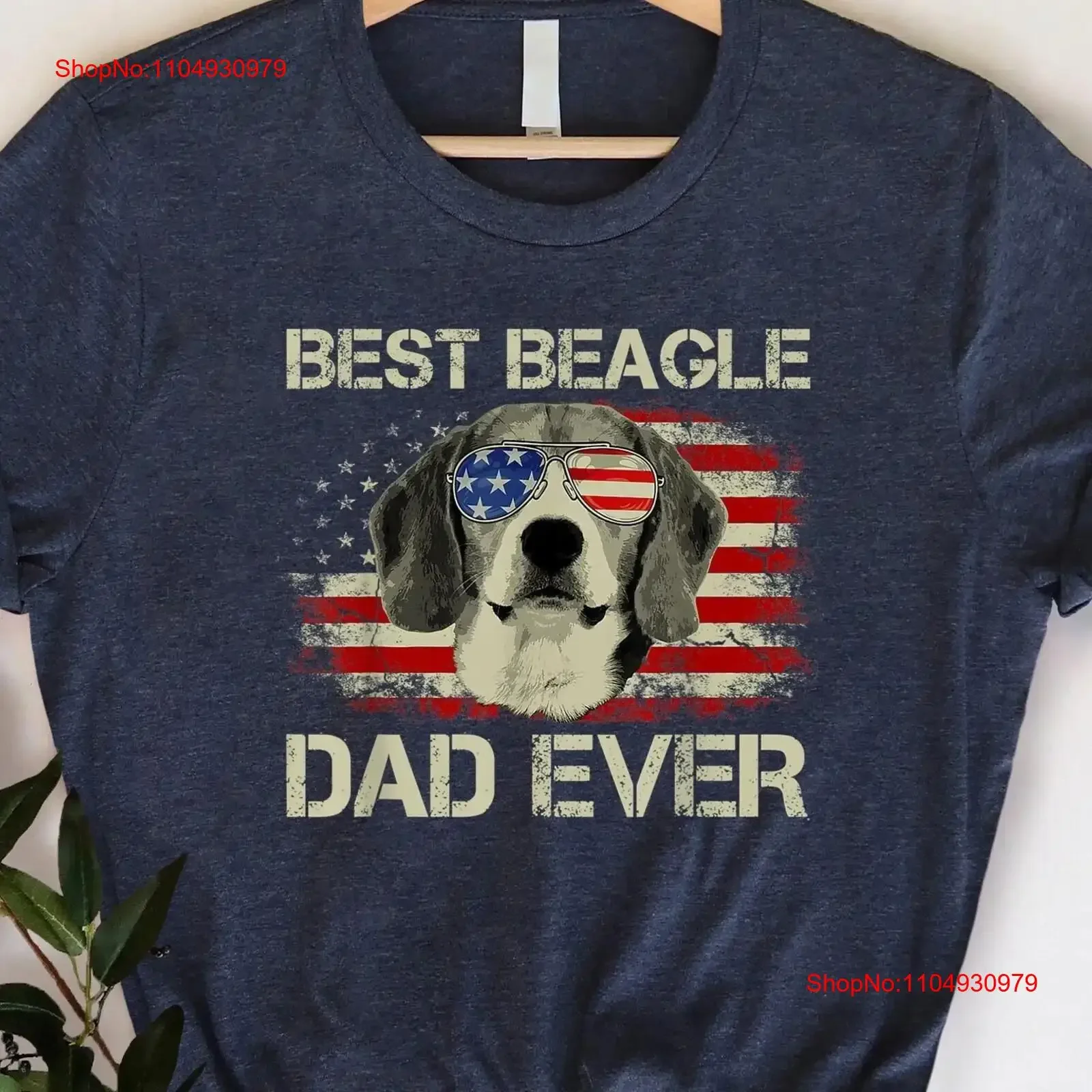 

Футболка в стиле ретро Best Beagle Dad Ever, винтажная стираная удобная футболка для мужчин, повседневная футболка «День отца»