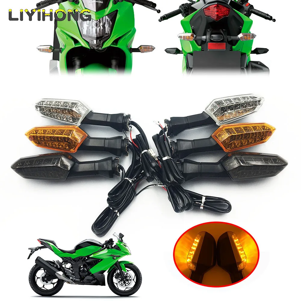 Motorcycle Turn Signal Indicator Light Lamp fit For KAWASAKI ER-6N ZRX1200 NINJA 250 SL Z250 Z300 Z750 Z800 Z1000