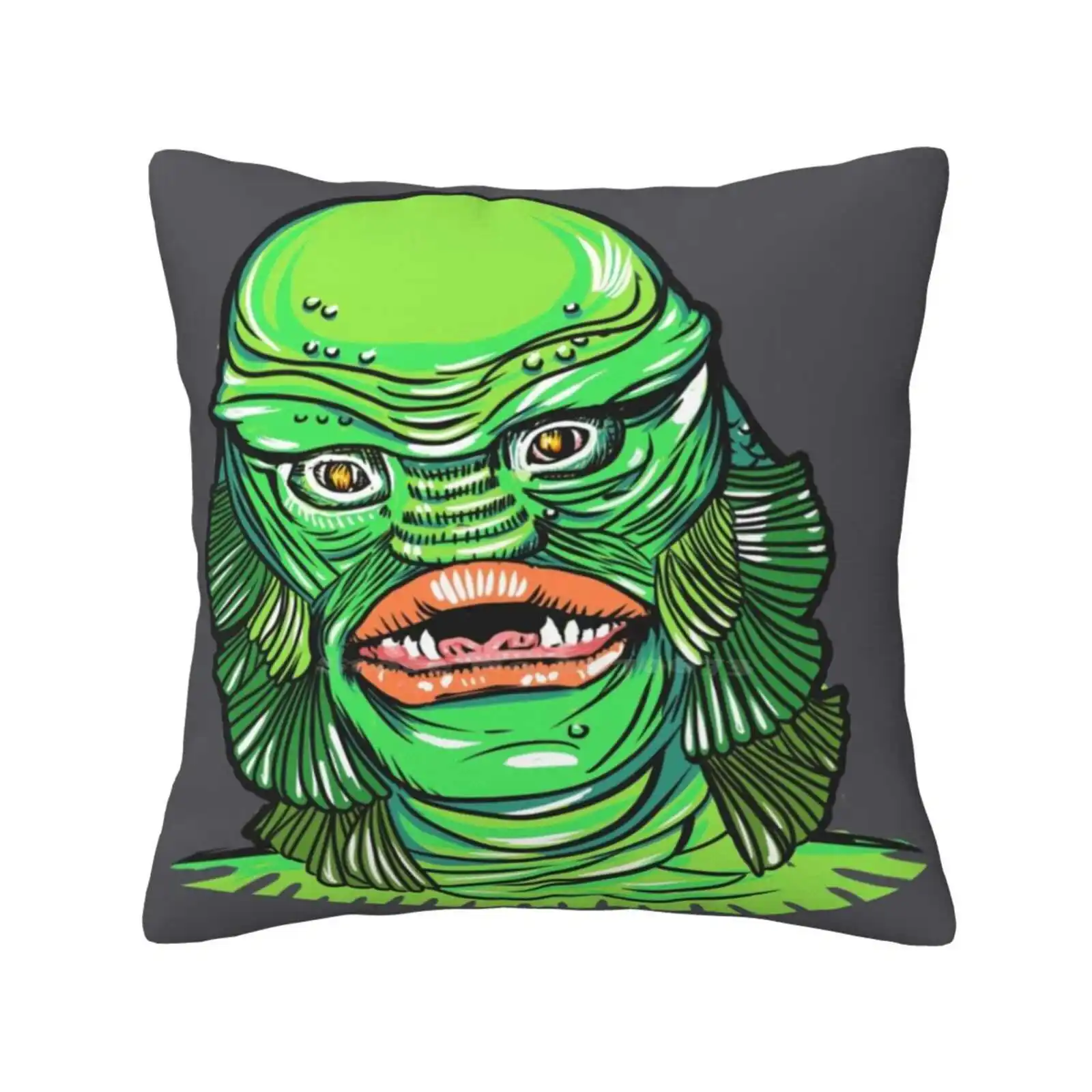 Creature From The Black Lagoon Pillowslip Pillowcase 50S Monsters Horror Movie Frankenstein Werewolf Mummy Dracula Vampire