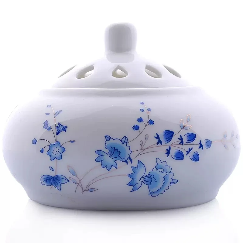 Y 220V Timed Temperature Regulation Incense Burner Ceramic Tea Warmer Electric Essential Oil Lamp for Home Decoration Ornaments