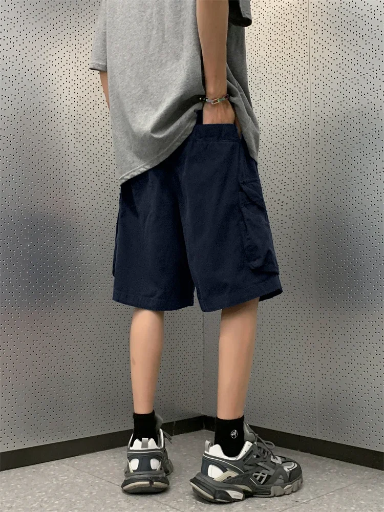 اليابان موضة السراويل البضائع الوظيفية الرجال الصيف العصرية Ciboy فضفاض السراويل الخامسة لباس خارجي واسعة الساق عرق السراويل ZL625 #5