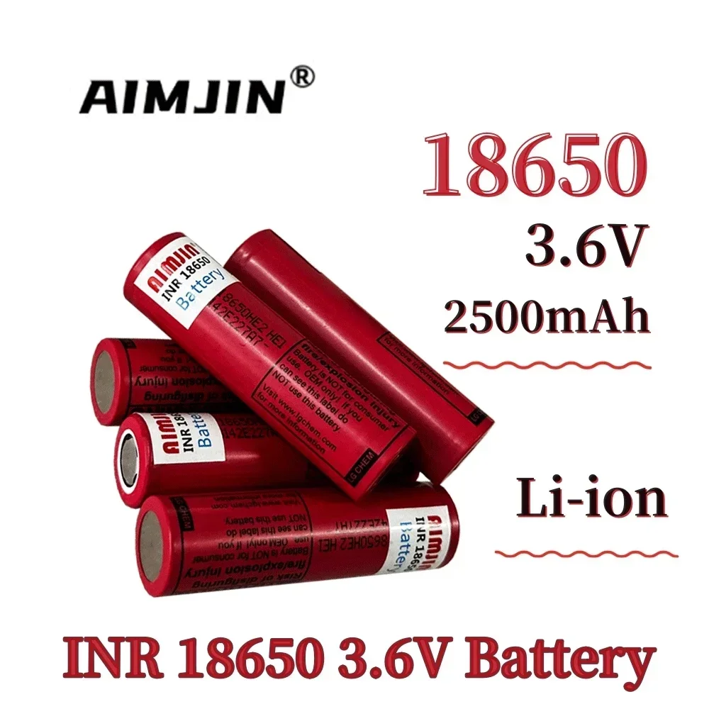 

18650 HE2 3.7V Battery 2500mAh 3.6V 2.5Ah Rechargeable Battery HE2 18650 Battery Power Tools