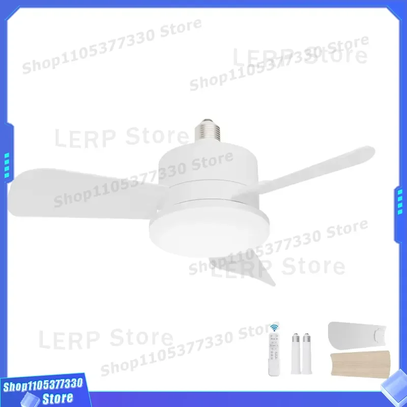 Modern 17 Inch Ceiling Fan With LED Light Quiet DC Motor Remote Control For Bedroom Living Room Home Ventilation Decor 2024