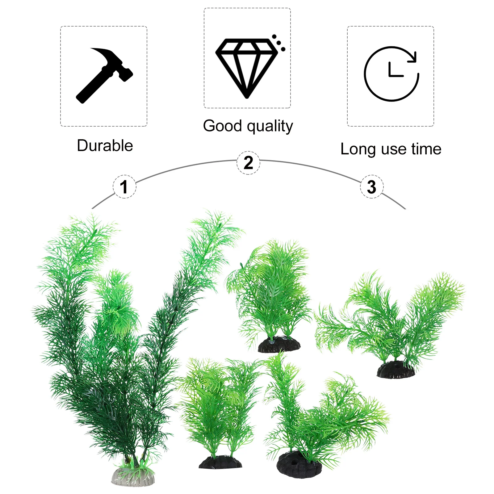 

5pcs Simulation Water Grass Set Artificial Plants For Aquarium Fish Tank Decorations Clean Environment Aquarium Accessories