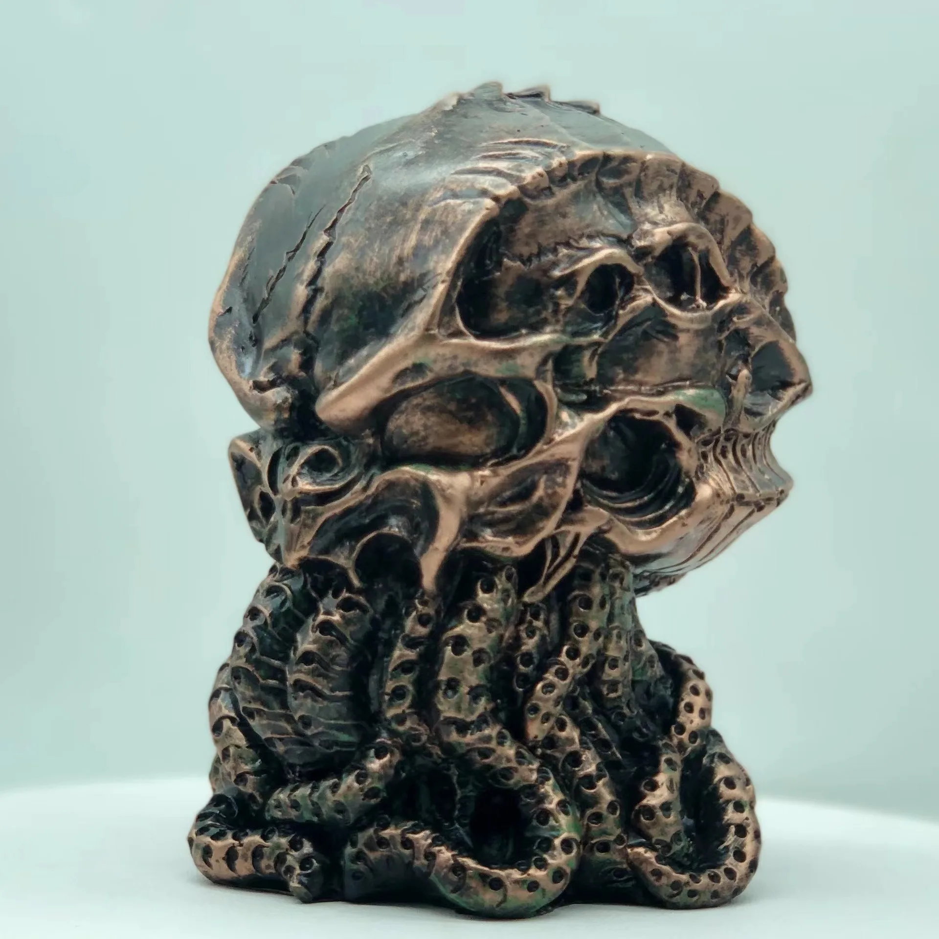 Cthulhu Skull Mythical Statue Vintage Octopu Sculpture Gothic Home Decor Resin Crafts Figurine Living Room Bookcase Ornaments