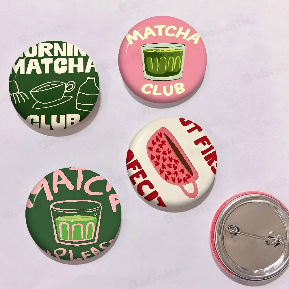 But First Cafecito Quotation Canvas Print Minimalist Matcha Club Spanish Wall Art 58mm Cute Anime Figure Icon Badge Brooch