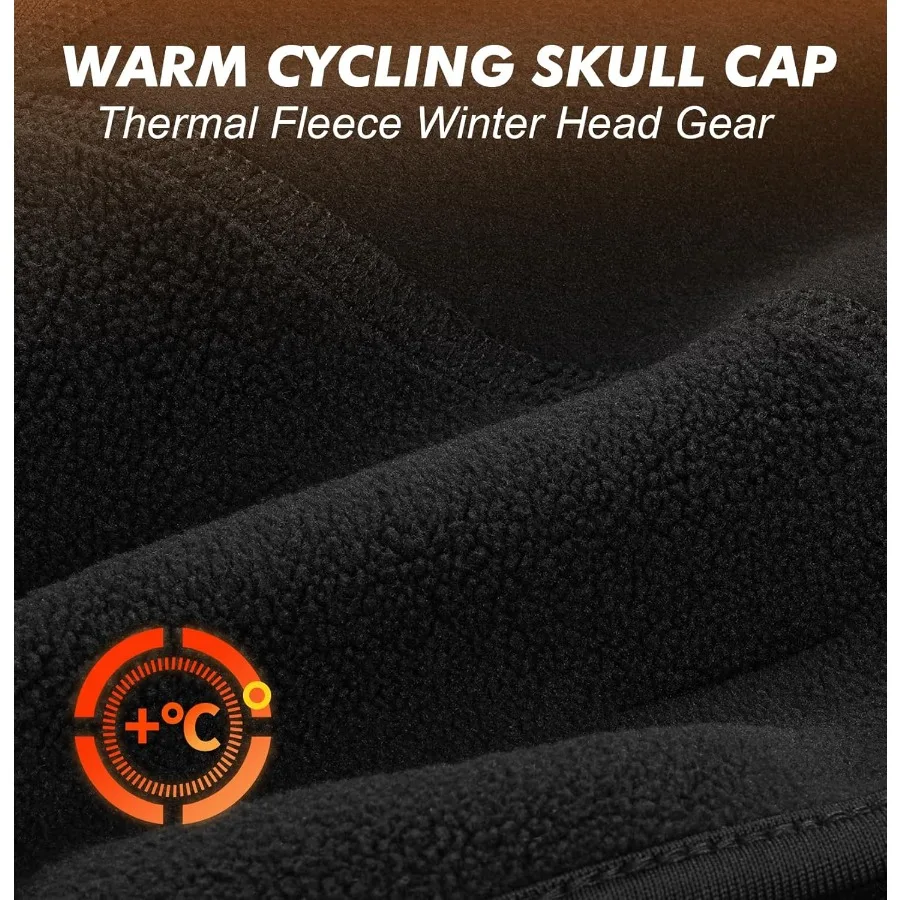 ميلاسا الحراري الصوف قبعة جمجمة قبعة مع ثقوب النظارات الأذن دفئا خوذة بطانة الشتاء الدراجات قبعة الدراجة للرجال والنساء #2