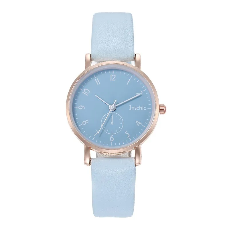 Montre à quartz colorée bonbon pour filles, horloge simple, cadran numérique, cadeau