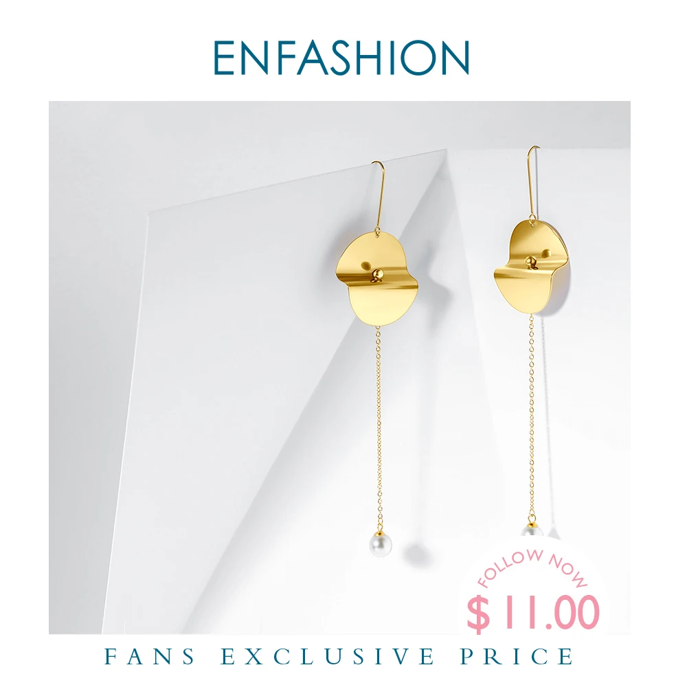 Enfashion-Boucles d'Oreilles en Acier Inoxydable pour Femme, Couleur Or, Bijoux à la Mode, Vente en Gros, 181056