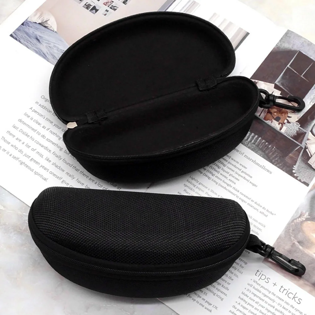 

3Pcs Compact Lightweight Eyewear Cases Zipper Seal Carabiner Clip for Glasses Protection Convenience Travel Glasses Case