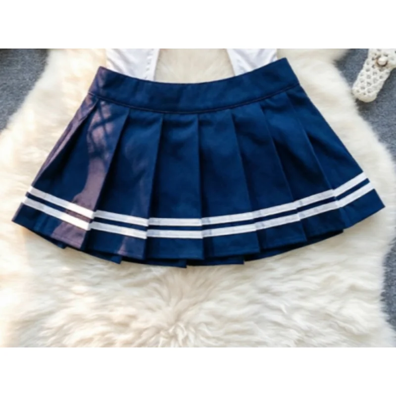 Women Sexy Girl Costumes Cosplay Babydoll Sexy Lingerie Suspender Plaid Skirt Set Student Uniform Party Club Outfits view 6