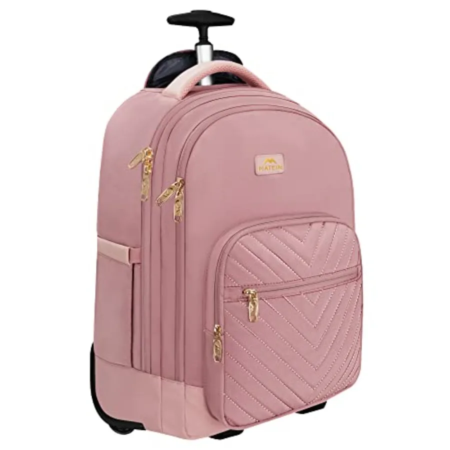 

Rolling Backpack for Women 17 Inch Travel Laptop Backpacks with Wheels Large Carry On Business Luggage Roller Backpack Waterpro