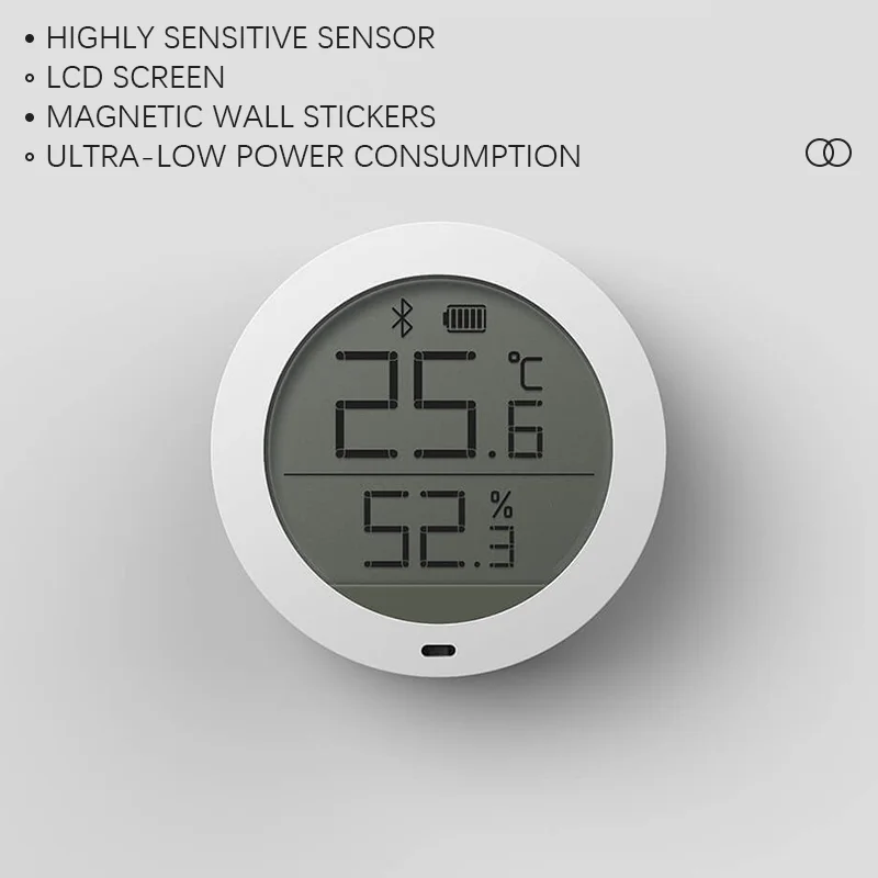 XIAOMI Mijia บลูทูธเซ็นเซอร์อุณหภูมิ LCD สมาร์ทดิจิตอลเครื่องวัดอุณหภูมิในร่มบ้านอิเล็กทรอนิกส์ทำงานร่วมกับ Mijia APP
