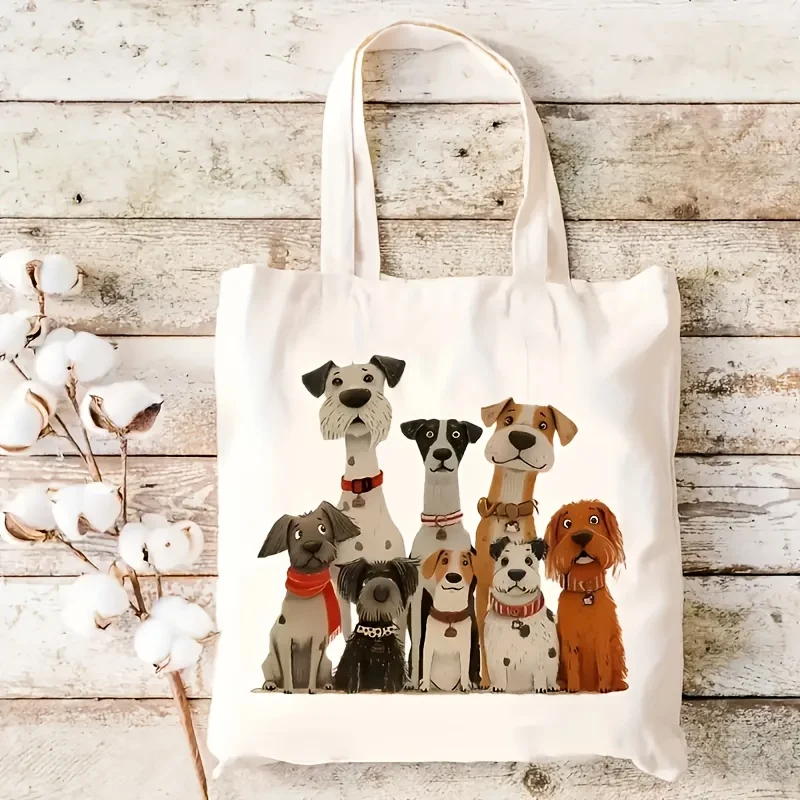 1pc Cute Cartoon Dog Shopping Bag,suitable for daily use,sho