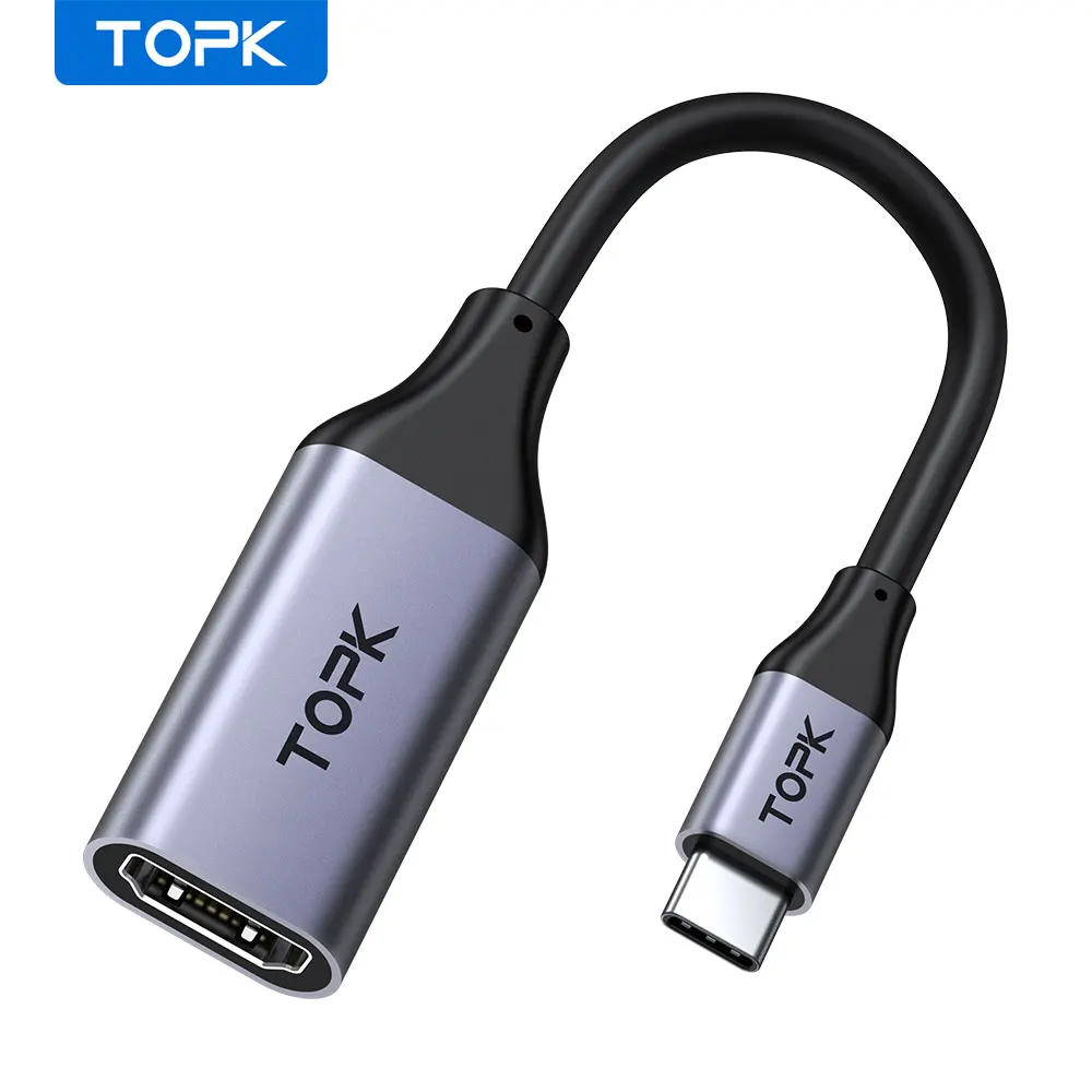 TOPK USB C HDMIAdapter 4K 60Hz,UniversalHDMICable forTV Box,MacBook Series,Pixelbook,XPS Laptop & SamsungGalaxyType-CSmart