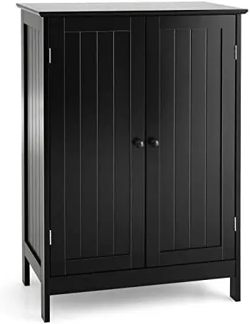 

Cabinet with Doors and Shelves - Freestanding Organizer with Anti-Tipping Device, Entryway Unit for Living Room, Bedroom, Home