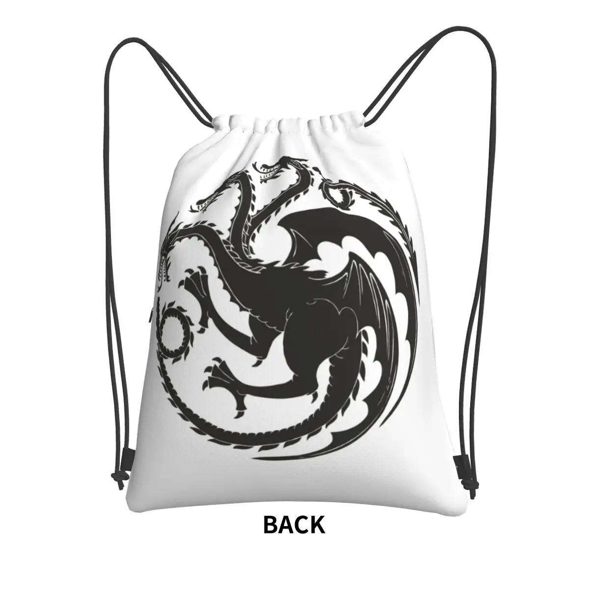 Game Of Thrones House Targaryen Backpacks Casual Drawstring Bundle Pocket Sports Bag Book Bags for Man Woman Students