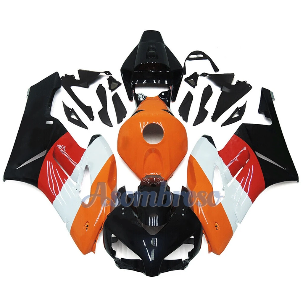 Fairings Kit Fit For Honda repsol CBR1000RR 2004 2005 04 05 Orang Black Set Perfect Fit Motorcycle Shell