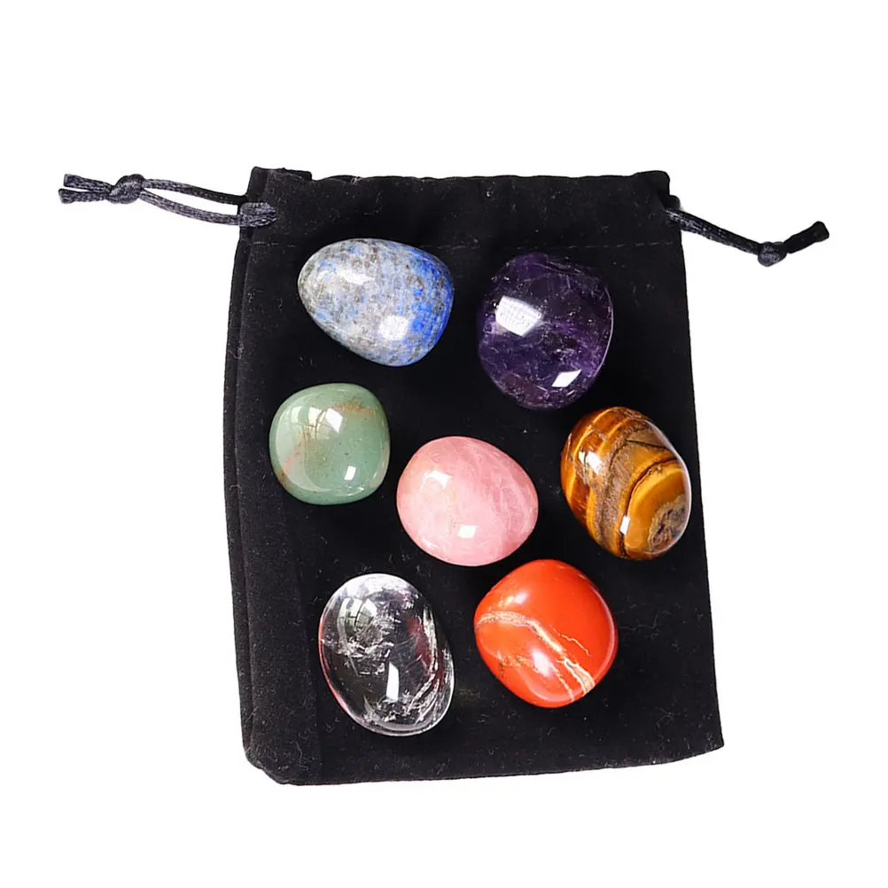 

Набор из 7 премиальных натуральных кристаллов для массажа, декоративные камни-орнаменты, креативный массажный инструмент для дома и офиса