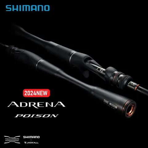 시마노 POISON ADRENA 2024 슈퍼 캐스트 스피닝 캐스팅 로드, R/RF/F/FF 최대 루어 56g X 링 스파이럴 X 코어 하이파워 X, 2 섹션, 신제품