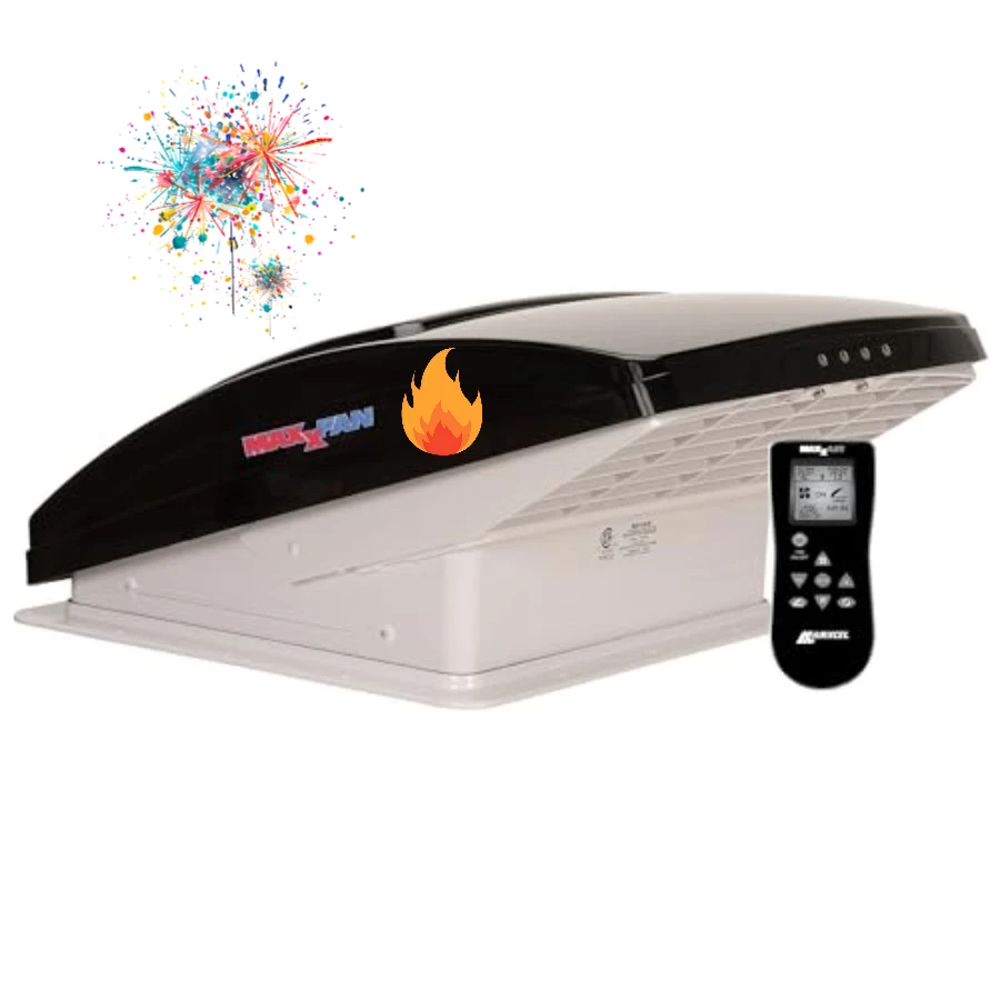 

Deluxe Vent, Fan and Vent Cover All in One - Powerful 10-Speed Reversible Fan with Thermostat,Built-in Rain Cover,Remote Control