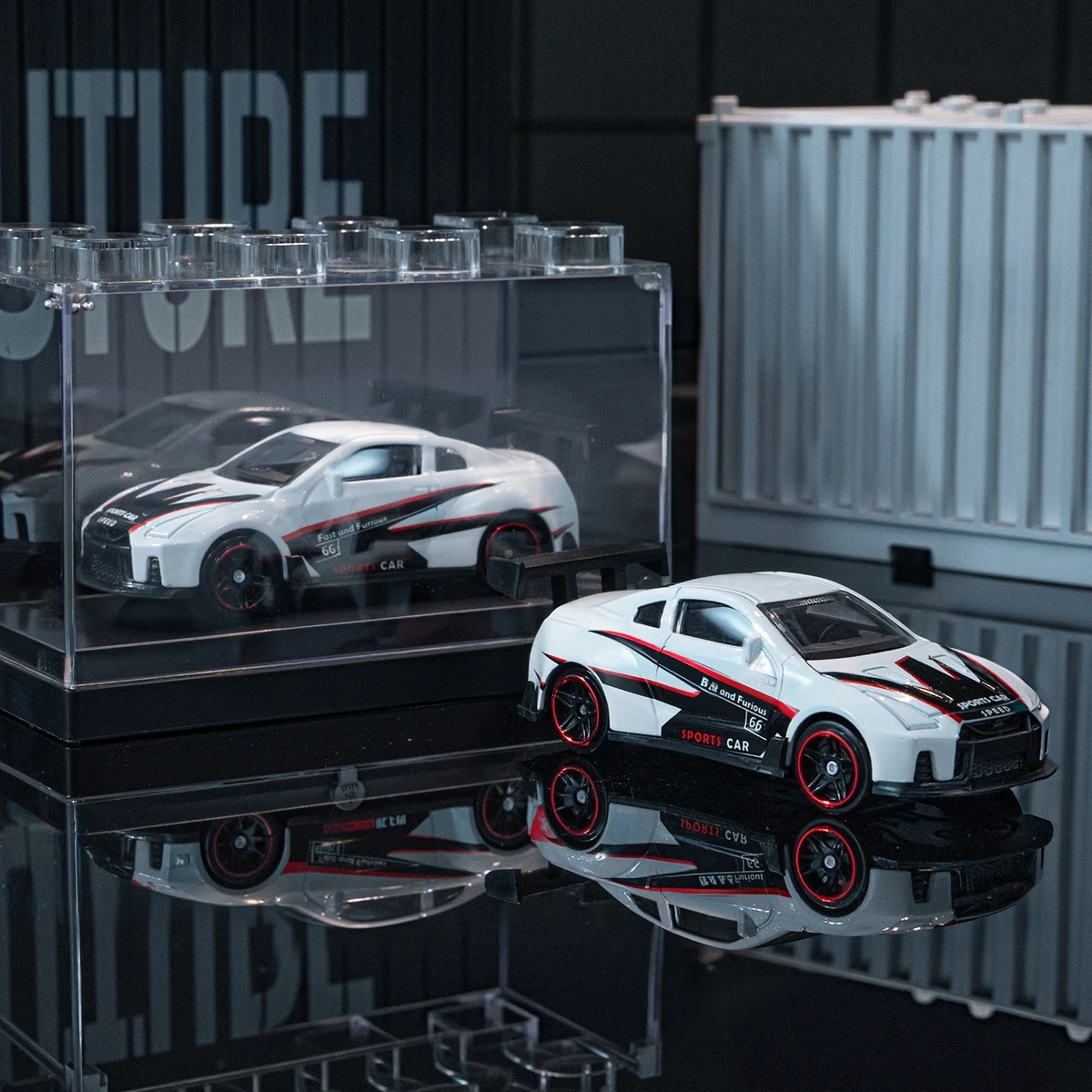 

Модель GTR из литого металла, коллекционные игрушки-машинки JDM из сплава, масштаб 1/64, гоночный сувенир, украшение для дома, подарки для мальчиков от 3 лет