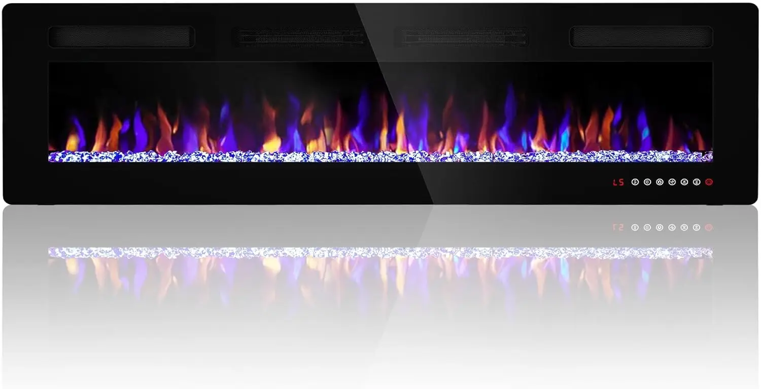 

Room Heating, Wall - Mounted, Multicolor Flame with Timer/Touch Screen/Remote