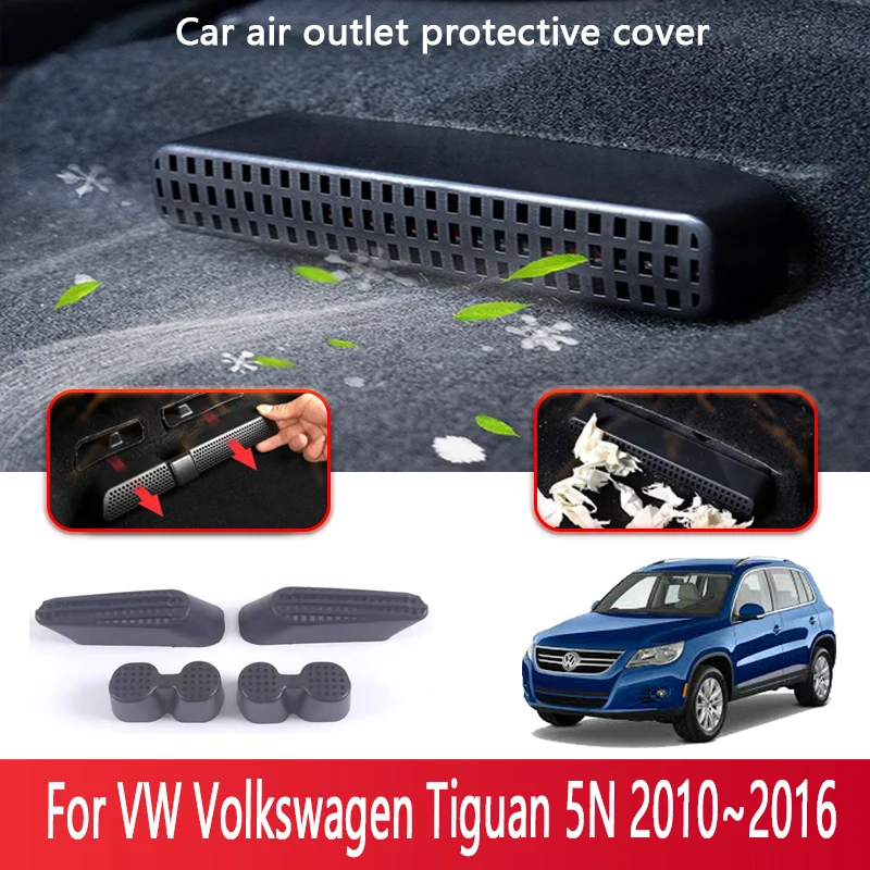 

Car Air Vent Covers For VW Volkswagen Tiguan 5N 2010~2016 Seat Air Conditioner Duct Outlet Dustproof Cover Interior Accessorie