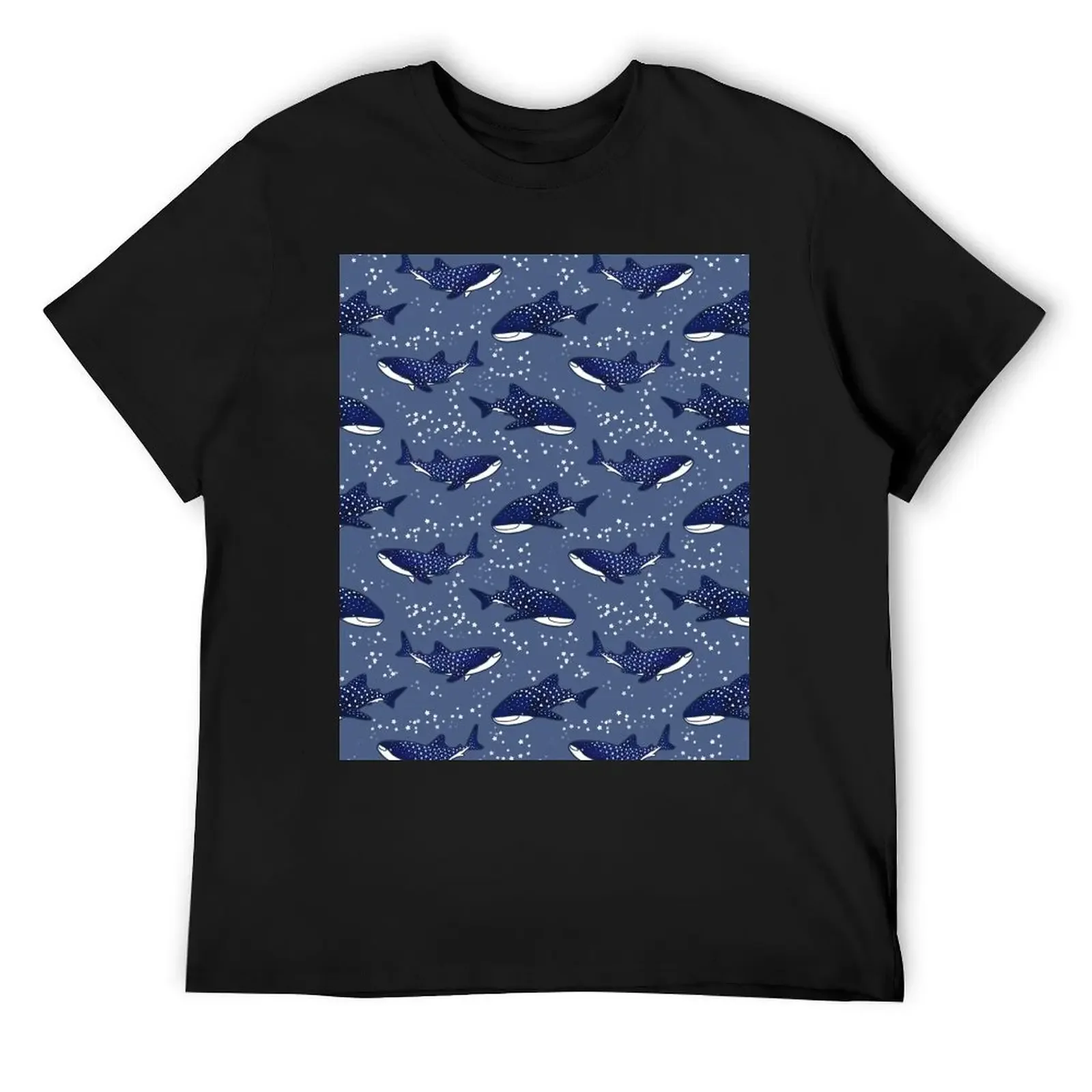 

Starry Whale Sharks (Dark version) T-Shirt oversizeds shirts graphic graphic tee shirt anime shirts men