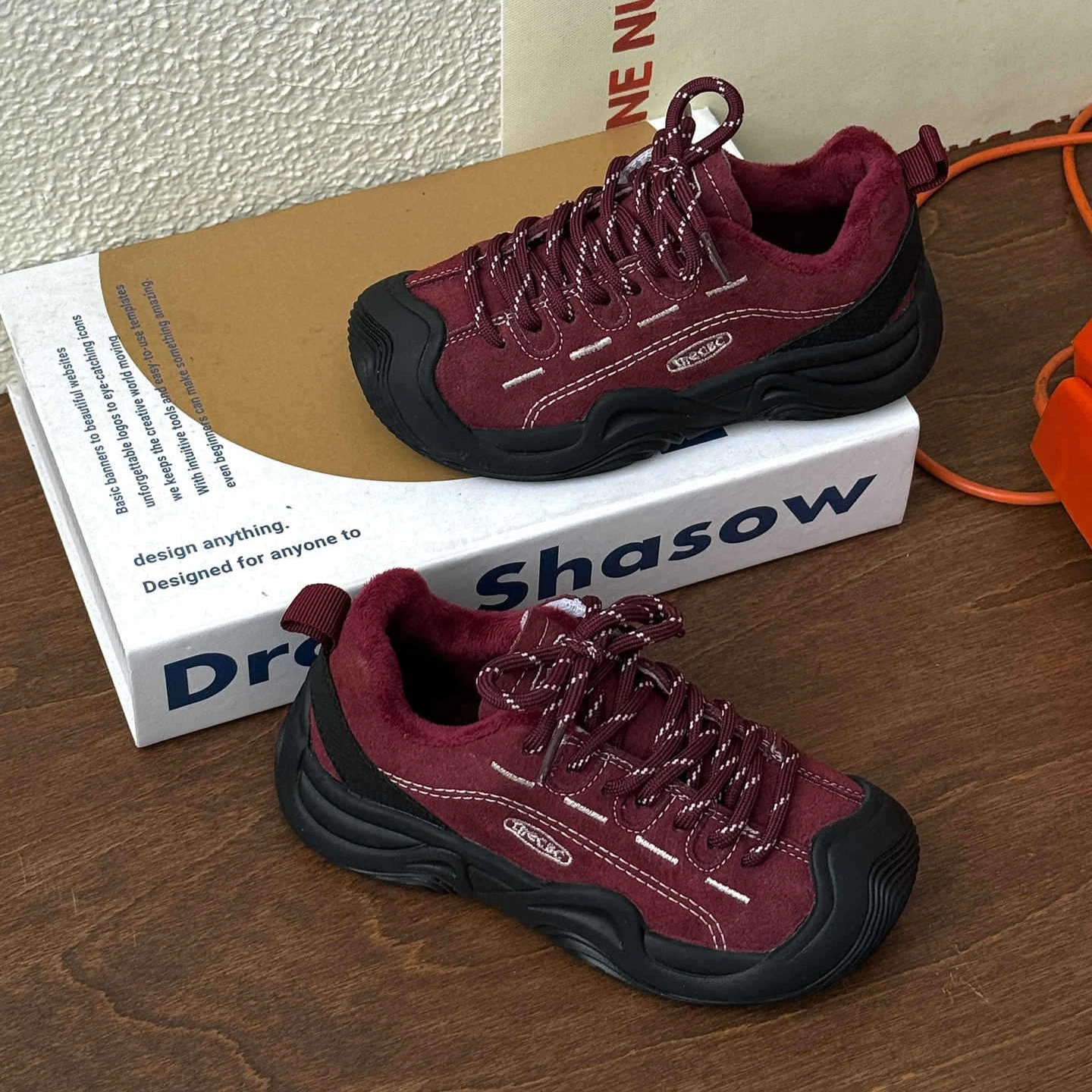 أطفال طفل الطلاب احذية الجري متعددة الاستخدامات الشتاء الأطفال بنين بنات جلد البقر المدبوغ العلوي الصوف مبطن أحذية رياضية دافئة