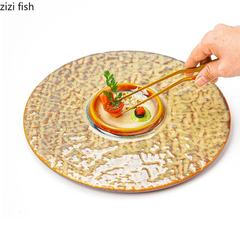 

Round Ceramic Dinner Plate Western Steak Plates Dessert Plate Sushi Plates Sashimi Dish Fruit Dish Salad Bowl Dim Sum Dishes