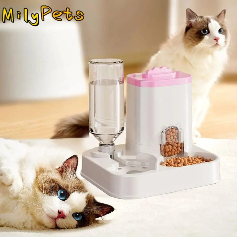

Large Capacity 2 in 1 Cat Food Dispenser Dry Wet Separation Detachable Dog Cat Food Bowl with Water Fountain Pet Water Dispenser