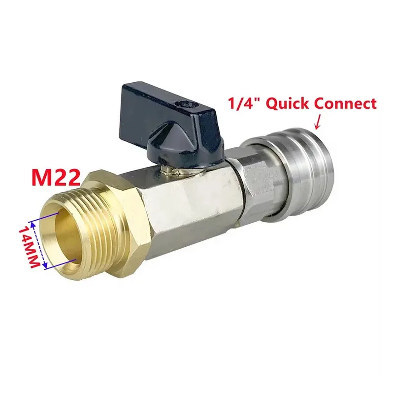 As Shown In The Figure High Pressure Washer High Pressure Washer Hose Switch Water Flow Quick Connector Brass Material