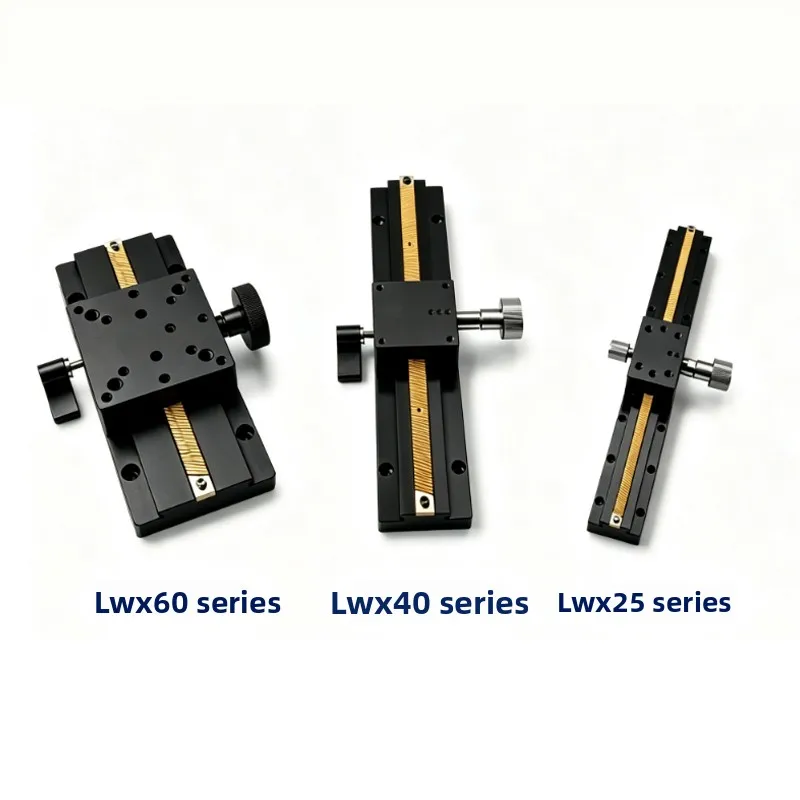 X/Z Axis LWX25/40/60L=50-500mm Dovetail Groove Linear Long Stroke Fine-Tuning Slide Manual Displacement Trimming Platform