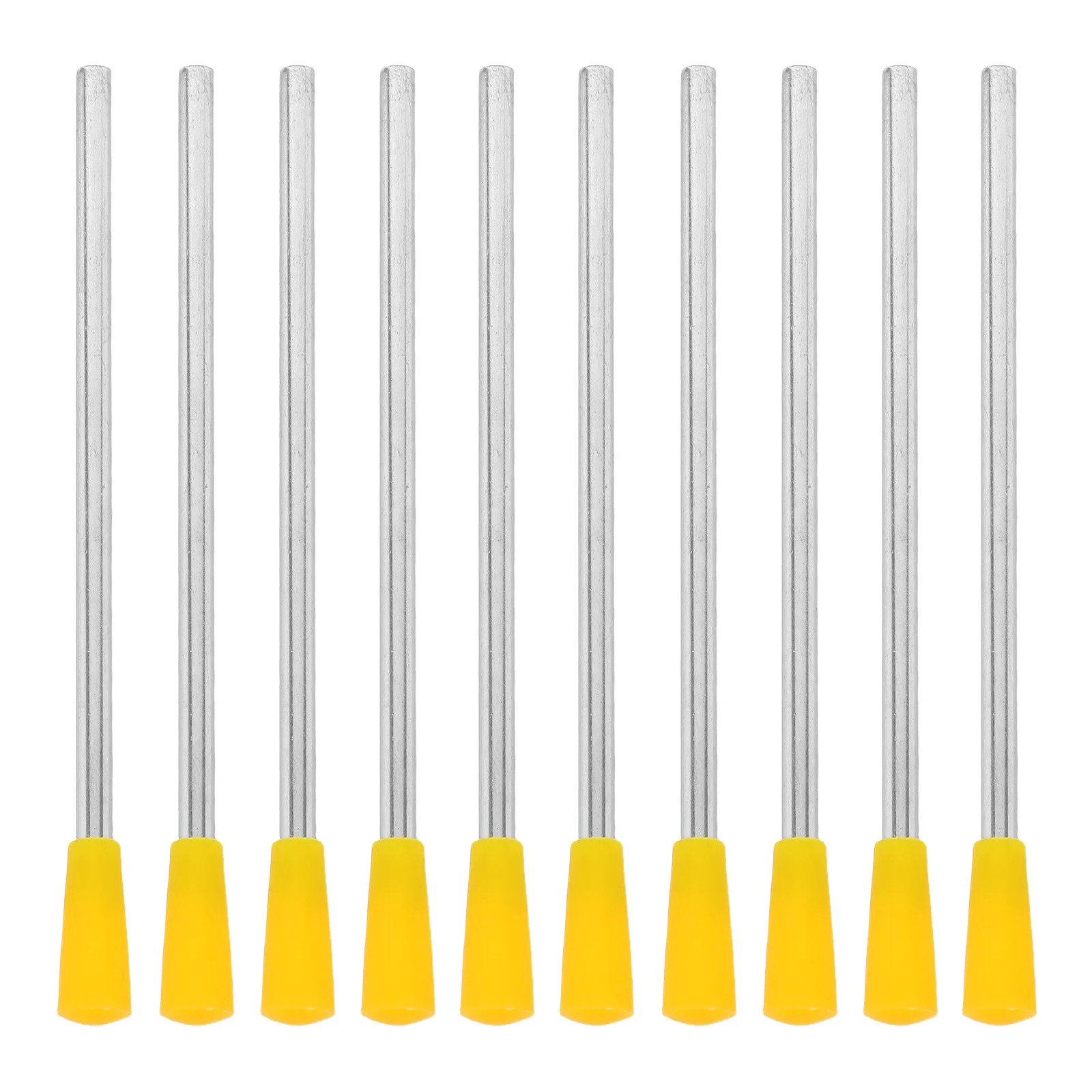 

10pcs Triangle Iron Dinner Bell Beater Metal Rhythm Triangle Mallet For Outdoor Picnic Banquet Classroom Durable Chime Stick