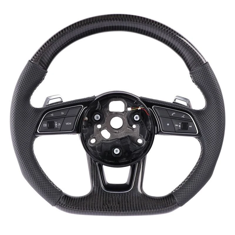 For Audi A7 C8 S7 C7 RS4 A4 B7 R8 B9 Carbon fiber full-function car steering wheel