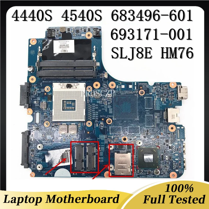 

683496-601 683496-501 683496-001 693171-001 Mainboard For HP ProBook 4440S 4540S Laptop Motherboard 11243-1 HM76 100 % Tested OK