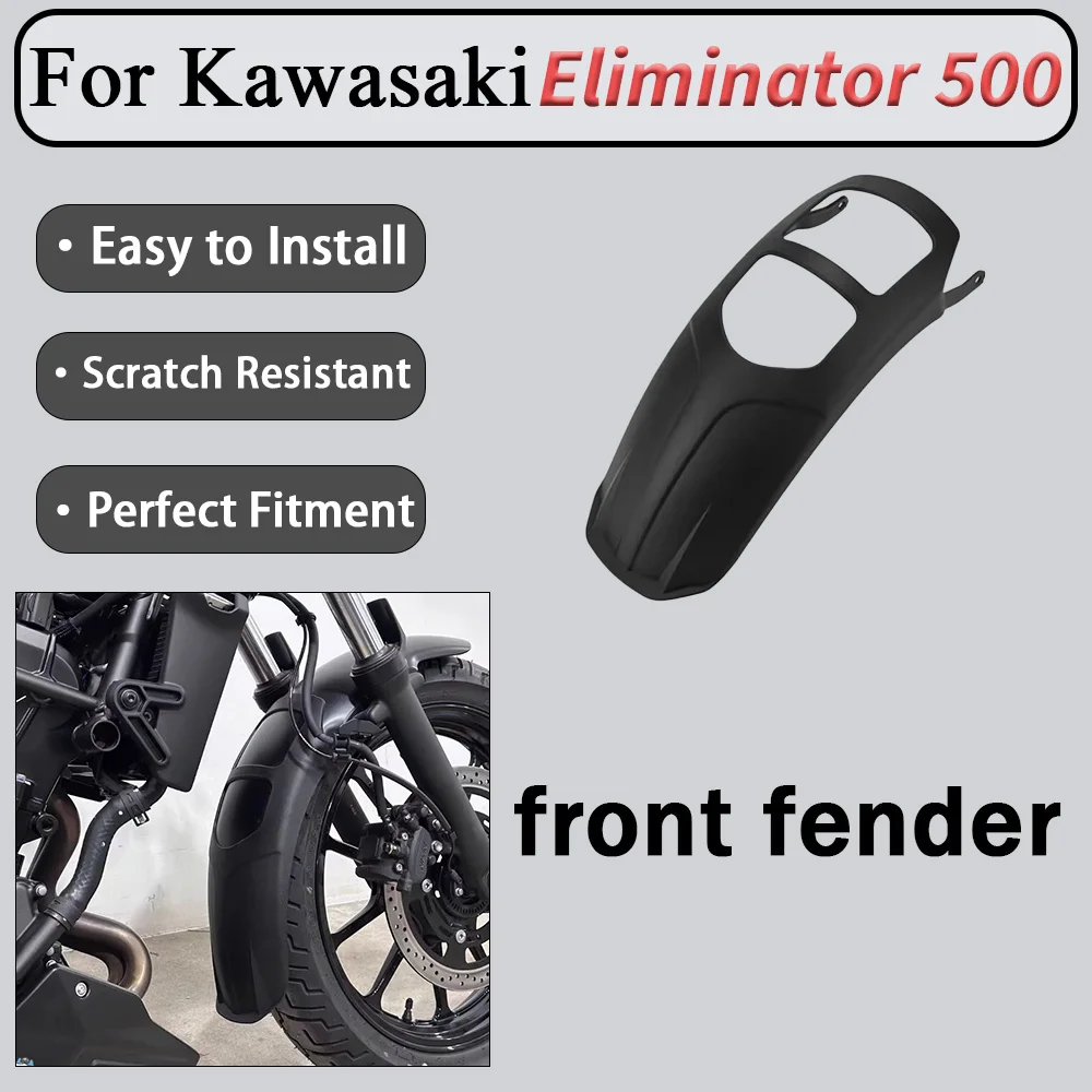 For Kawasaki Eliminator 500 modified front fender modified retro front mud plate extended sand and water guard extension plate